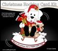 3D Shaped Rocking Christmas Card Mini Kit - Little White Labrador Dog