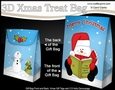 3D Christmas Gift Bag Mini Kit - Snowman Rio reads an Xmas Book