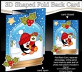 Christmas 3D Shaped No-Hole Fold Back Mini Kit - Pip Penguin has an Xmas Stocking