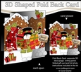 3D Shaped No-Hole Fold Back Christmas Card Mini Kit - Snowman Rio has Xmas Presents