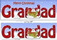 Large DL Merry Christmas GRANDAD insert with Snowman Rio