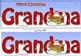 Large DL Merry Christmas GRANDMA insert with Snowman Rio