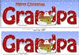 Large DL Merry Christmas GRANDPA insert with Snowman Rio