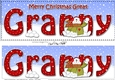 Large DL Merry Christmas GREAT GRANNY insert with Snowman Rio