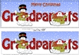 Large DL Merry Christmas GRANDPARENTS insert with Snowman Rio