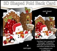 3D Shaped No-Hole Fold Back Christmas Card Mini Kit - Snowman Oli has a Letter for Santa