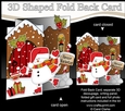 3D Shaped No-Hole Fold Back Christmas Card Mini Kit - Snowman Oli is Ice Skating