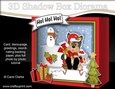 3D Christmas Diorama Shadow Box Card Mini Kit - Little Yorkie Dog