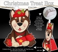3D Christmas Treat Box Gift Set Mini Kit - Little Husky Dog