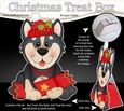3D Christmas Treat Box Gift Set Mini Kit - Little Husky Dog