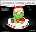 3D Shaped Rocking Christmas Card Mini Kit - Cute Little Dino