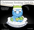 3D Shaped Rocking Christmas Card Mini Kit - Cute Little Dino