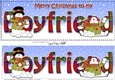 Large DL Merry Christmas to my BOYFRIEND 3D decoupage with Snowman Rio