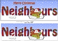 Large DL Merry Christmas NEIGHBOURS 3D decoupage with Snowman Rio