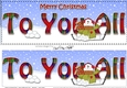 Large DL Merry Christmas TO YOU ALL 3D decoupage with Snowman Rio
