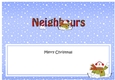 Large DL Merry Christmas NEIGHBOURS insert with Snowman Rio
