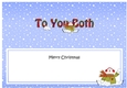 Large DL Merry Christmas TO YOU BOTH insert with Snowman Rio