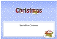 Large DL Merry Christmas BABYS 1st CHRISTMAS insert with Snowman Rio