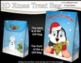 3D Christmas Gift Bag Mini Kit - Cute Penguin has Xmas Tree