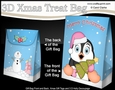 3D Christmas Gift Bag Mini Kit - Cute Penguin has Xmas Tree