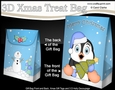 3D Christmas Gift Bag Mini Kit - Cute Penguin has Xmas Tree