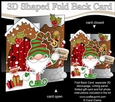 3D Shaped No-Hole Fold Back Christmas Card Mini Kit - Gnome Gnanazz is Snowballing