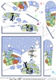 Christmas Bobbin Robin has lots of Xmas Presents Fan Pyramage Topper