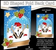 Christmas 3D Shaped No-Hole Fold Back Mini Kit - OOps Snowball Sam is Skiing!