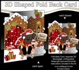 3D Shaped No-Hole Fold Back Christmas Card Kit - Little Chocolate Labrador Dog