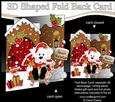 3D Shaped No-Hole Fold Back Christmas Card Kit - Little White Labrador Dog