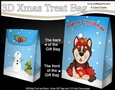 3D Christmas Gift Bag Mini Kit - Little Husky Dog