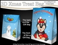 3D Christmas Gift Bag Mini Kit - Little Husky Dog