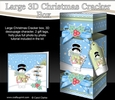 3D Large Christmas Cracker Box -  Snowman Rio has a Heart