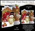 3D Shaped No-Hole Fold Back Christmas Card Mini Kit - Snowman Rio wants Snow!