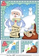 Christmas Santa 8 x 8 Scalloped Corner Topper