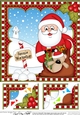 Christmas Santa 8 x 8 Scalloped Corner Topper