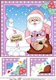 Christmas Santa 8 x 8 Scalloped Corner Topper