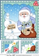 Christmas Santa 8 x 8 Scalloped Corner Topper