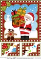 Christmas Santa 8 x 8 Scalloped Corner Topper