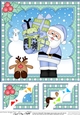 Christmas Santa 8 x 8 Scalloped Corner Topper