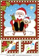 Christmas Santa 8 x 8 Scalloped Corner Topper