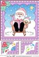Christmas Santa 8 x 8 Scalloped Corner Topper