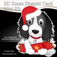 3D Shaped Christmas Card Kit - Little Springer Spaniel Dog