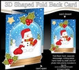Christmas 3D Shaped No-Hole Fold Back Mini Kit - Snowman Oli has a Sack of Presents