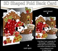 3D Shaped No-Hole Fold Back Christmas Card Mini Kit - Pip Penguin has Presents and a Letter