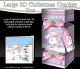 3D Large Christmas Cracker Box -  Snowman Oli is Skating