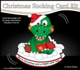 3D Shaped Rocking Christmas Card Mini Kit - Cute Little Dino