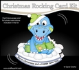 3D Shaped Rocking Christmas Card Mini Kit - Cute Little Dino
