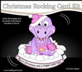 3D Shaped Rocking Christmas Card Mini Kit - Cute Little Dino