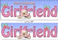 Large DL Merry Christmas GIRLFRIEND 3D decoupage with Livvy Bear